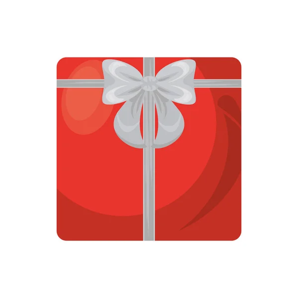 Giftbox present with bow icon — Stock Vector