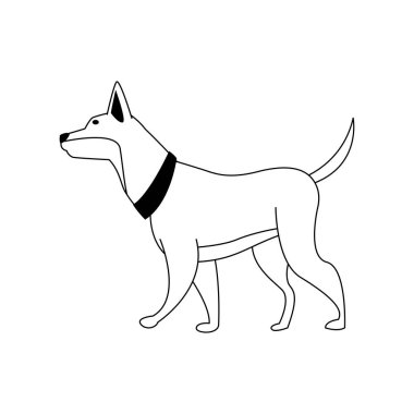 şirin köpek simgesi resmi, düz tasarım