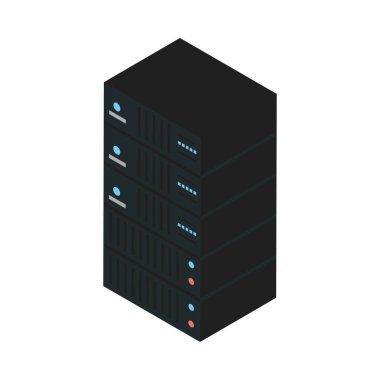 veri sunucusu kulesi izole edilmiş simgesi