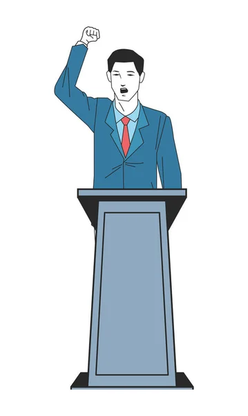 Homme faisant une icône de discours — Image vectorielle
