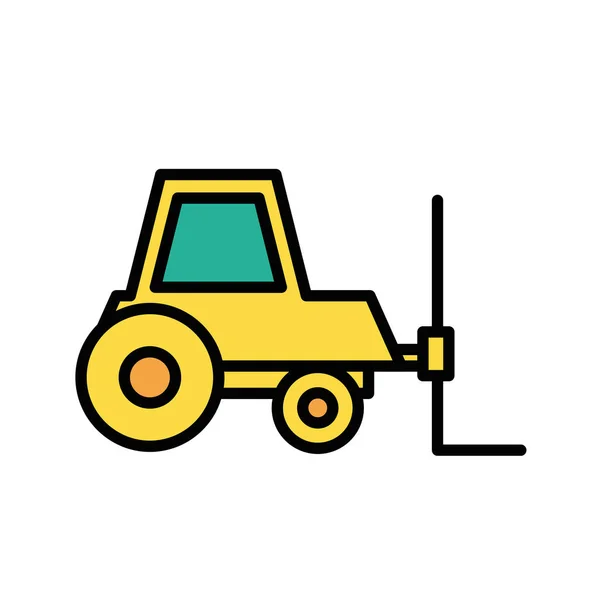 Service de chariot élévateur icône isolée — Image vectorielle
