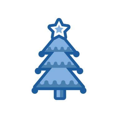 Mutlu noeller çam ağacı ikonu