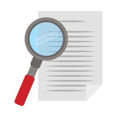 Büyüteç ve kağıt sayfa tasarımı