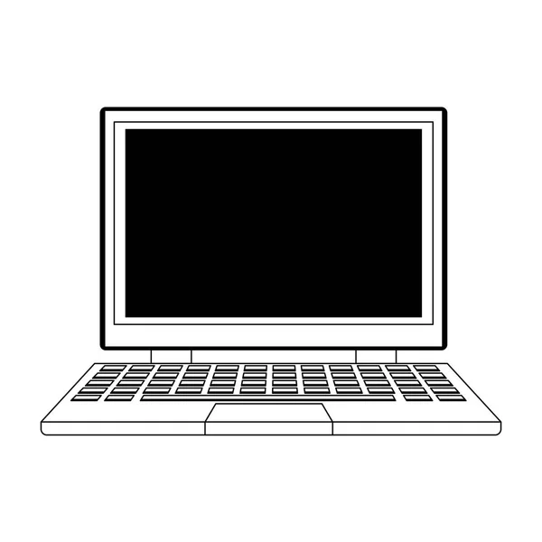 Laptop-Computer-Ikone, flaches Design — Stockvektor