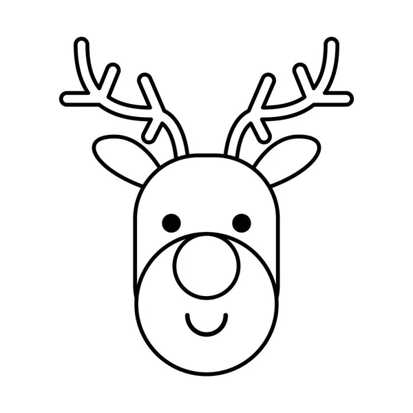 Alegre alegre caráter rena de Natal —  Vetores de Stock