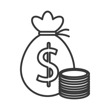 Bozuk paralarla dolu para çantası.