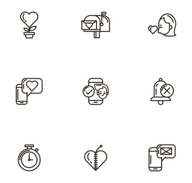 Sevgililer Günü simgeleri demeti