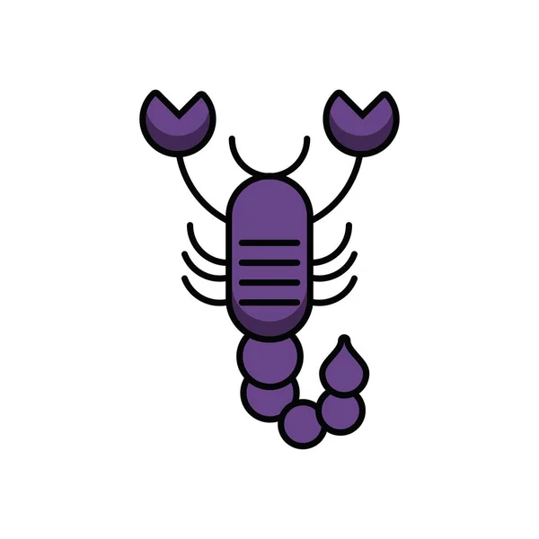 Scorpion insecte animal isolé icône — Image vectorielle