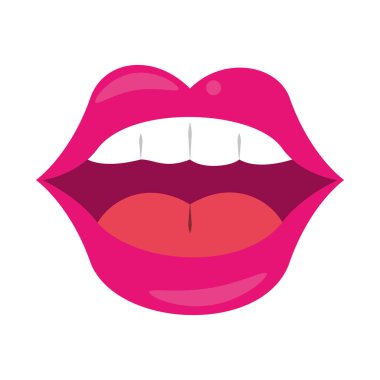 Pop art ağız tasarım