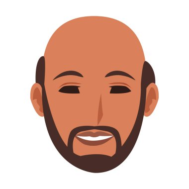 Sakallı karikatür adam.