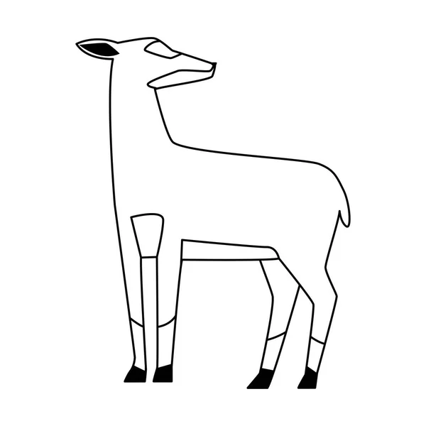Ikona jelenia kreskówki, płaska konstrukcja — Wektor stockowy