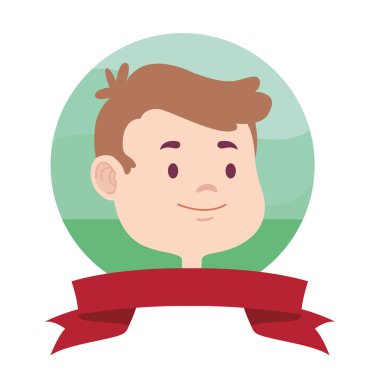 Genç adam avatar karakter simgesi