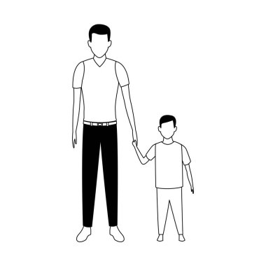 Avatar adam ve küçük çocuk simgesi