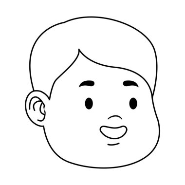 çizgi film çocuk simgesi, düz tasarım