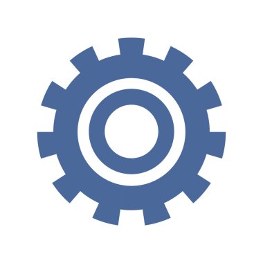 dişli tekerlek simgesi, izole tasarım