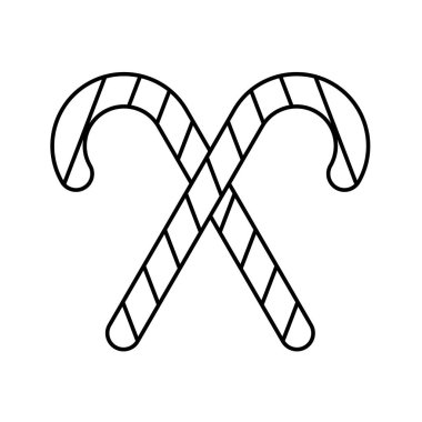 Mutlu Noeller tatlı baston ikonu