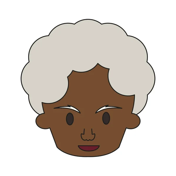 Grandrodič starší stará babička kreslená — Stockový vektor