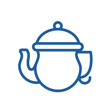 Mutfak çaydanlığı seramik çatal bıçak simgesi