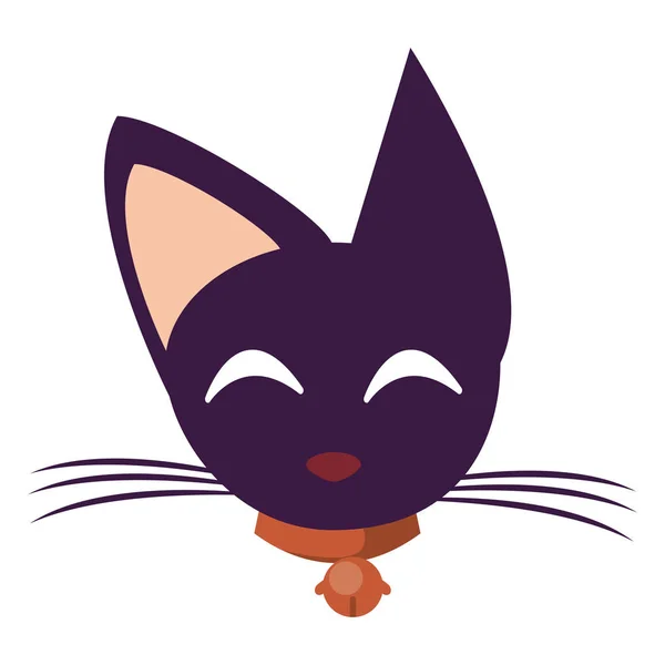 Halloween gato mascota animal icono — Vector de stock