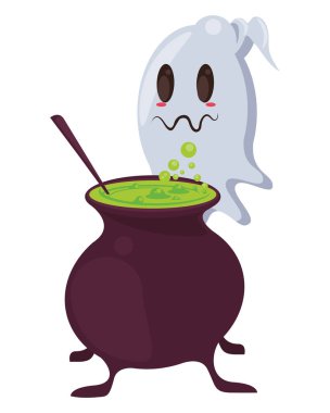 Cadılar bayramı hayaleti kazanla yüzüyor.