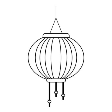 Doğulu fener simgesi, düz tasarım