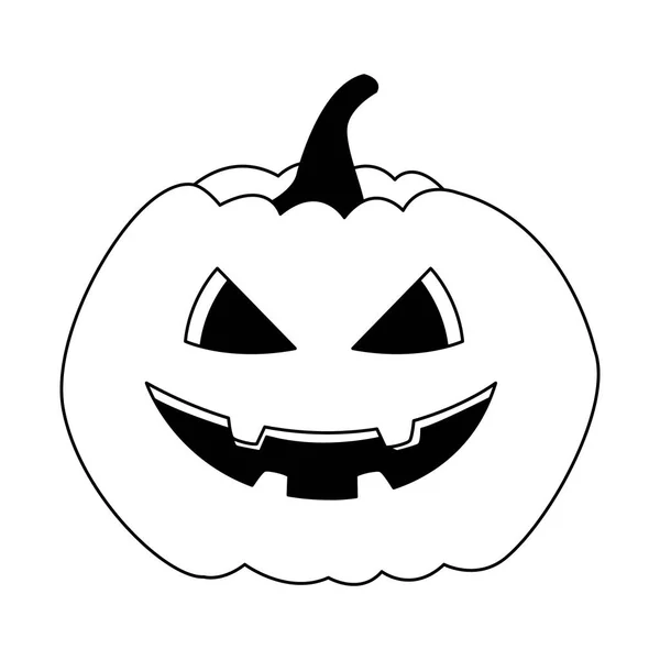 Halloween abóbora decorativa ícone isolado —  Vetores de Stock