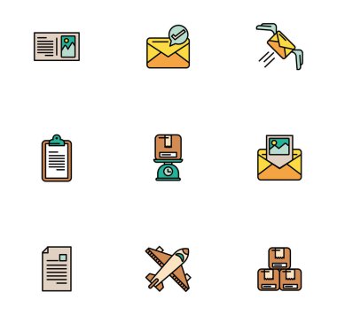 posta servisi simgelerinin demeti