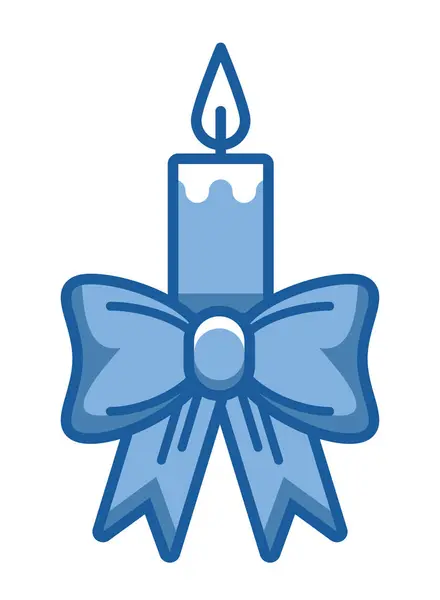 Feliz Navidad vela aislado icono — Vector de stock