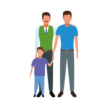 Avatar adamlar ve küçük çocuk simgesi