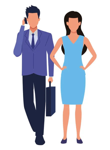 Exécutif entreprise entrepreneur couple — Image vectorielle