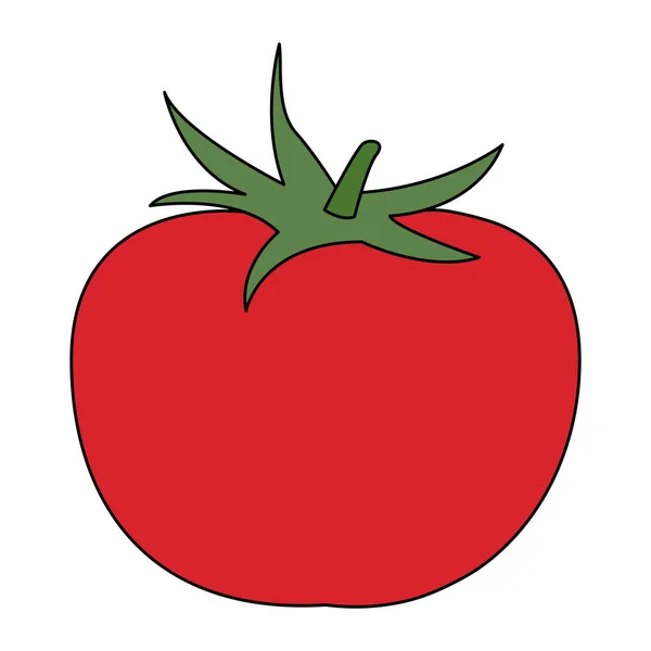 Desain gambar ikon sayuran tomat - Stok Vektor