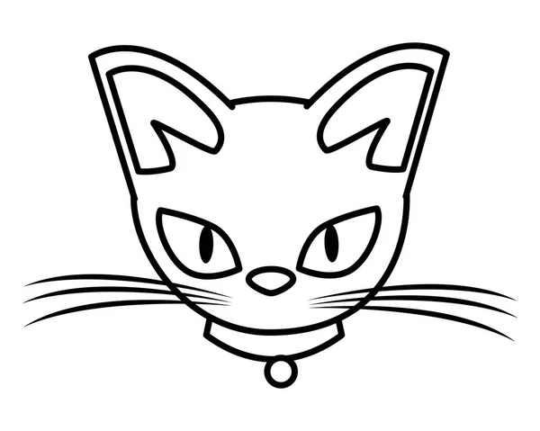 Halloween gato mascote animal ícone — Vetor de Stock