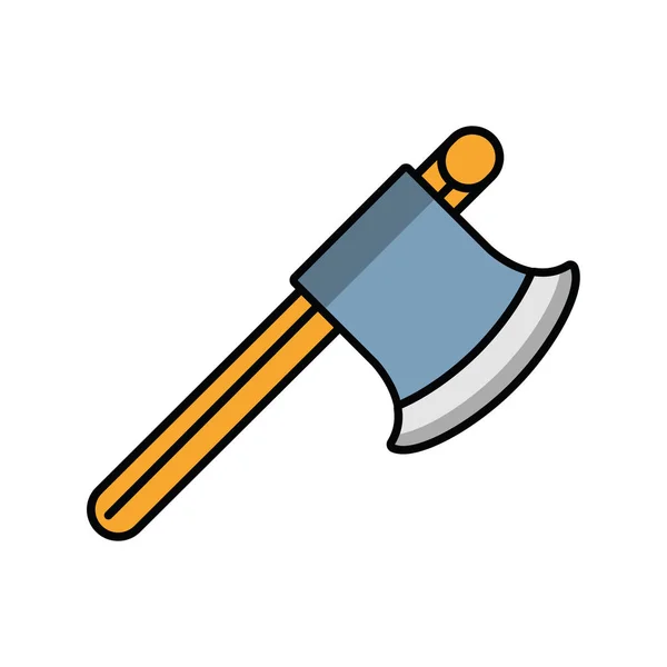 Ax weapon halloween accessory icon — Stock Vector