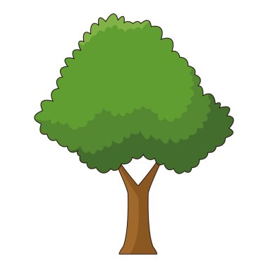 Doğa ağaç parkı karikatür