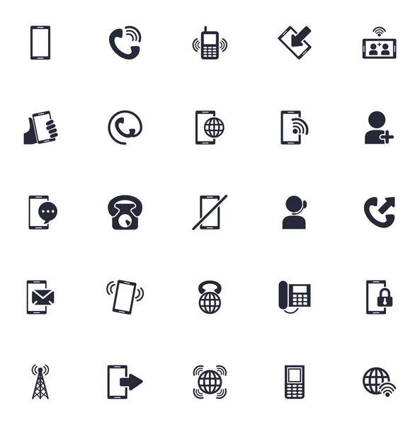 Bundle of phone set icons — 스톡 벡터