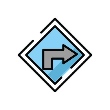 Trafik ok sinyali simgesi izole edildi