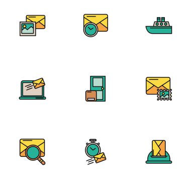 posta servisi simgelerinin demeti