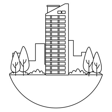 Kentsel bina ve şehir mimarisi siyah beyaz