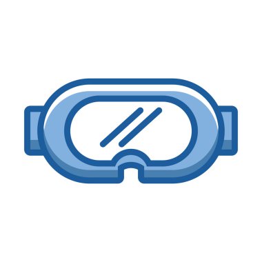 Kış gözlükleri izole edilmiş simgeyi maskeler