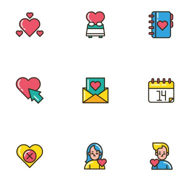 Sevgililer Günü simgeleri demeti