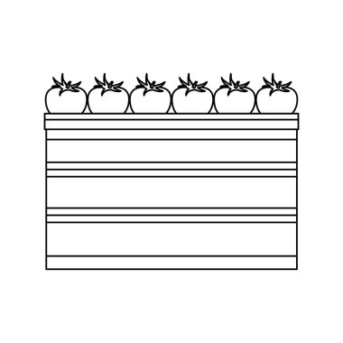 Sebze tasarımlı ahşap kutu