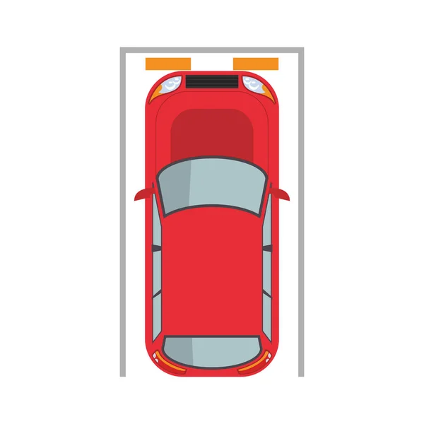 Diseño de coche y aparcamiento — Vector de stock