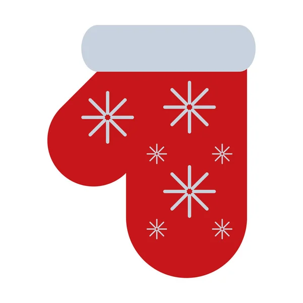 God jul handske dekoration ikon — Stock vektor