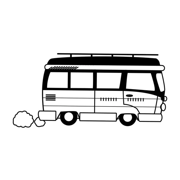 Diseño clásico del icono de la furgoneta — Vector de stock