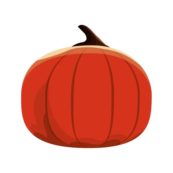 Abóbora halloween com ícone de rosto — Vetor de Stock