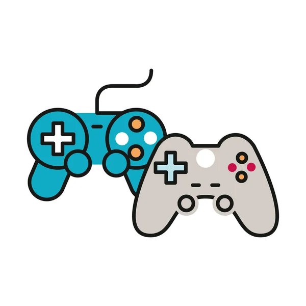 Video game controles hanteren pictogrammen — Stockvector