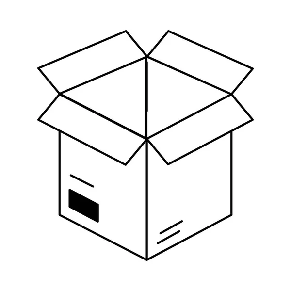 Caixa de papelão cartoon — Vetor de Stock