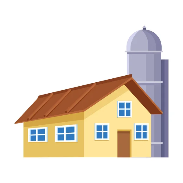 Farm house and granary icon design — Stock Vector