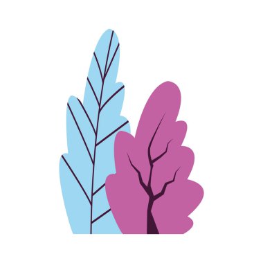 Renkli yaprak simgesi, düz tasarım