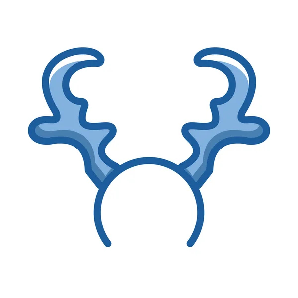 Cornes de renne décoration icône isolée — Image vectorielle